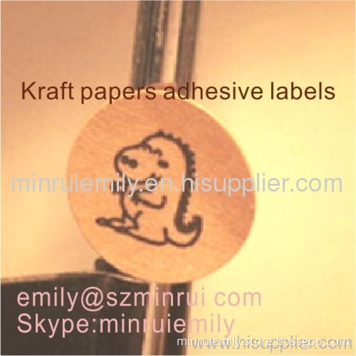 Custom Brown Kraft Labels,cute Small Round Labels